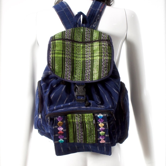 VTG 80\'s Native Guatemala Huipil Woven Backpack main image 4